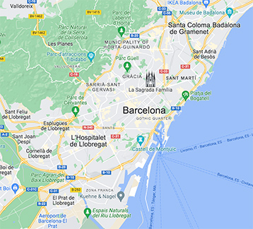 巴塞罗那的地图