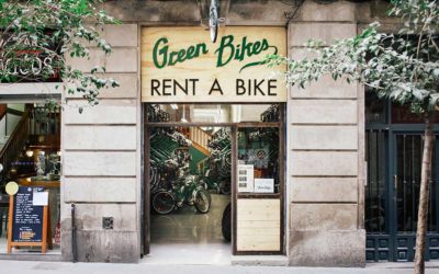 自行车租赁巴塞罗那绿色自行车